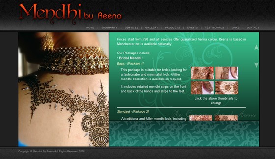 Websites: Mendhi By Reena