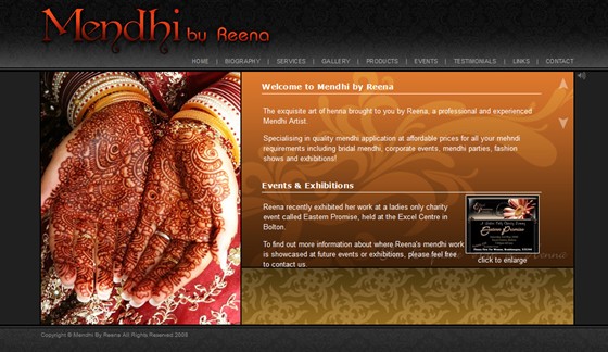 Websites: Mendhi By Reena